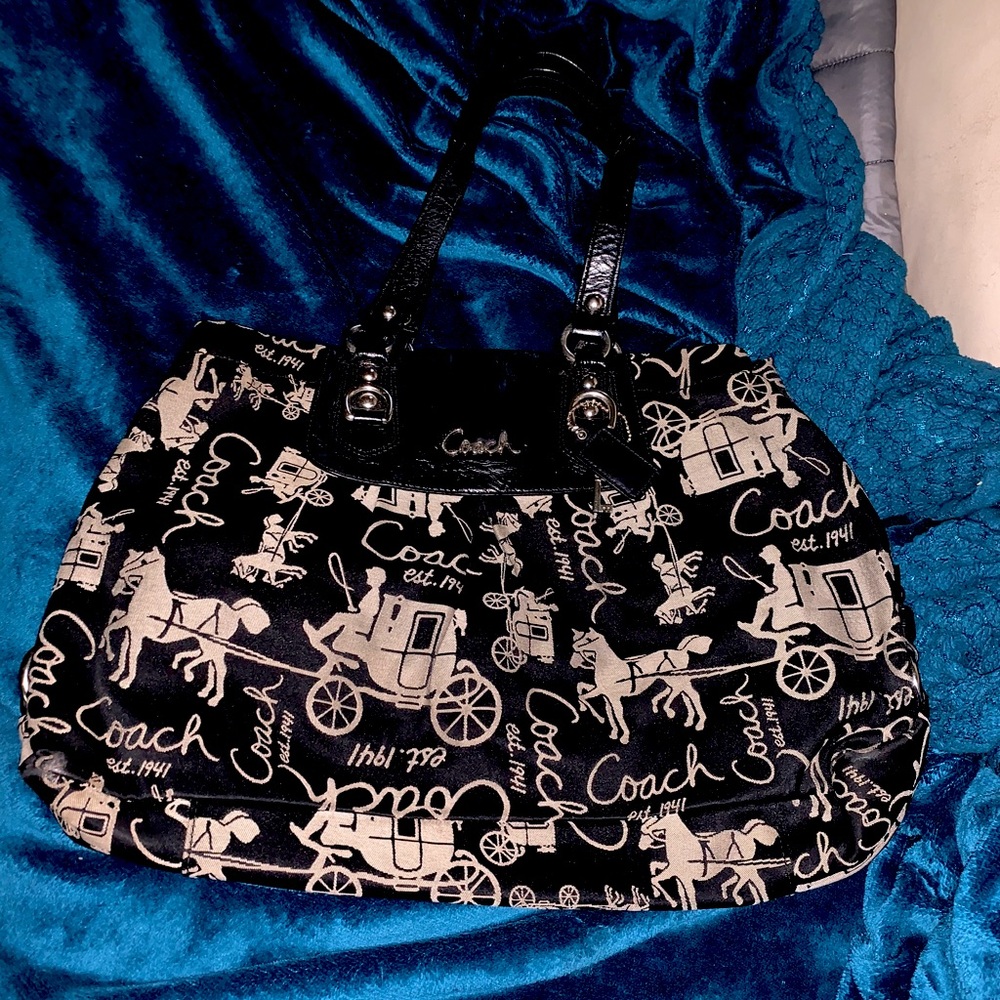 Coach Ashley Horse and Carriage Shoulder bag.